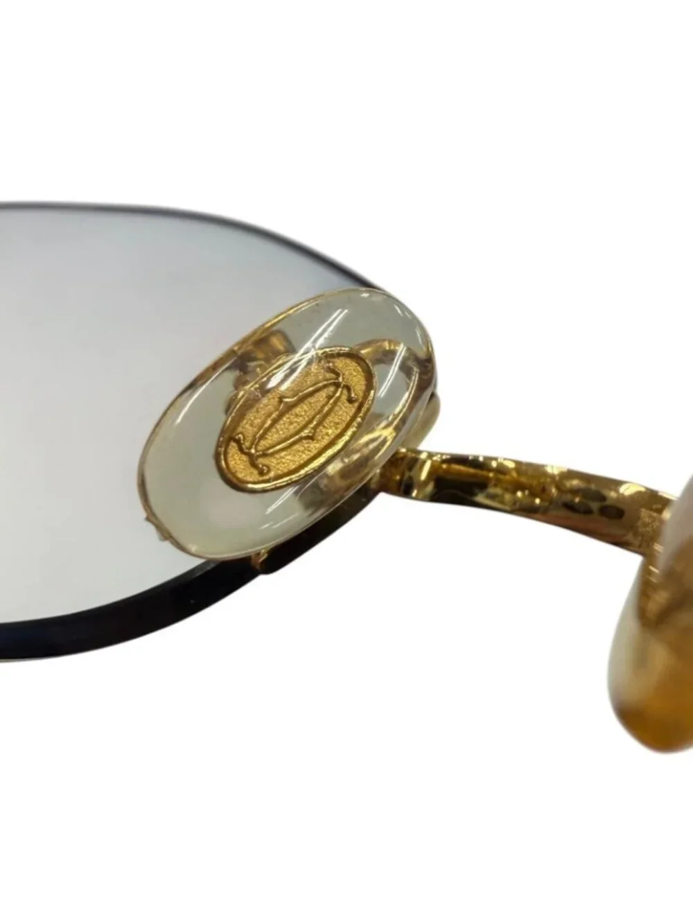 Cartier 2C Decor Two Point Rimless Gradient Lens with Logo Eyewear Sunglasses